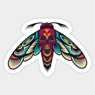 butterfly skull body Sticker